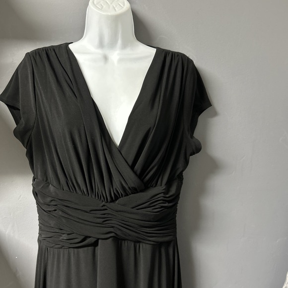 Chadwick's Women's 14 Black Midi Dress Body Shaper Slip Empire Waist Zipper - Picture 10 of 16